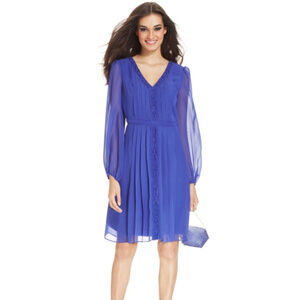 Jessica Simpson Long Sleeve Blue Dress